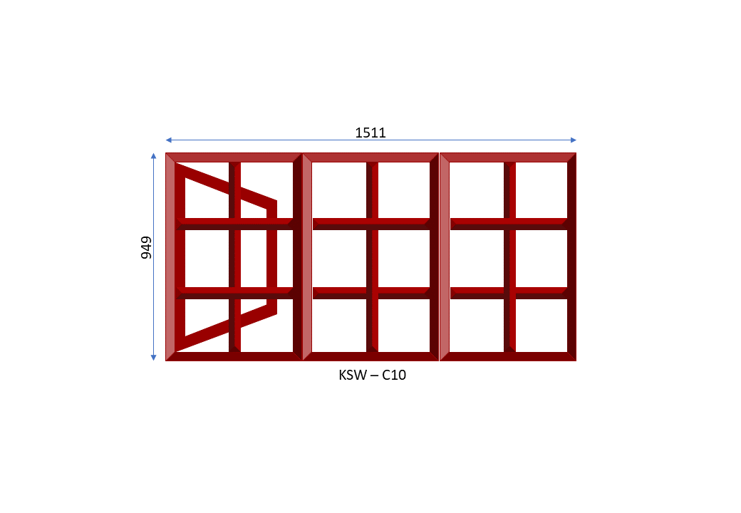 Steel Cottage Pane Side Hung Window, One Opener With Fanlight 1022 x 949