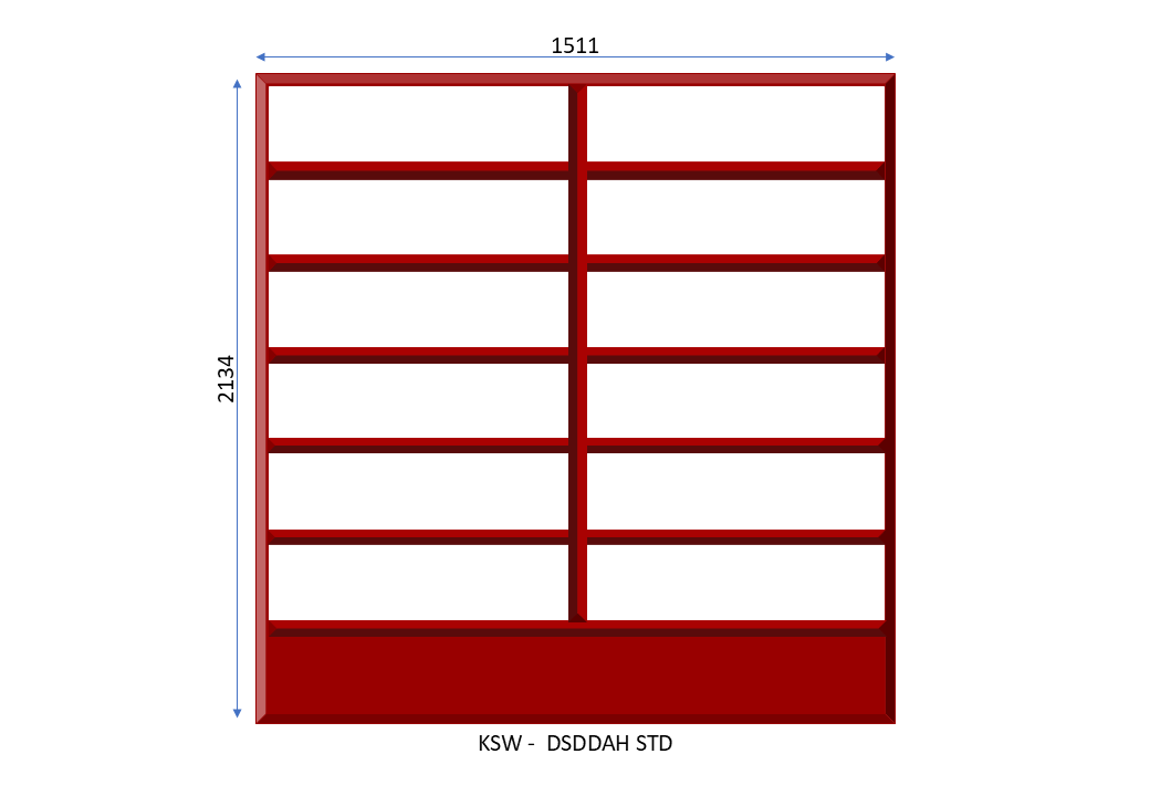 Steel Horizontal Bar Fixed Side Light 1511 x 2134