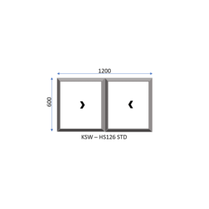 Aluminium Horizontal Standard Sliding Two Pane Window 1200 x 600