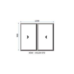 Aluminium Horizontal Standard Sliding Two Pane Window 1200 x 900