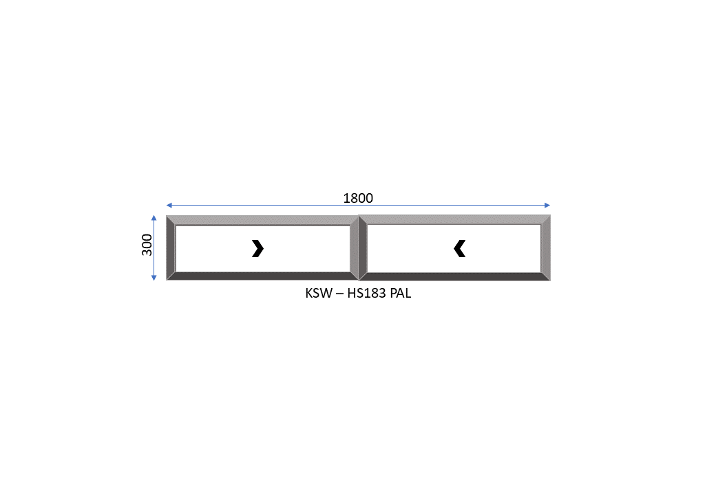 Aluminium Horizontal Palace Sliding Two Pane Window 1800 x 300