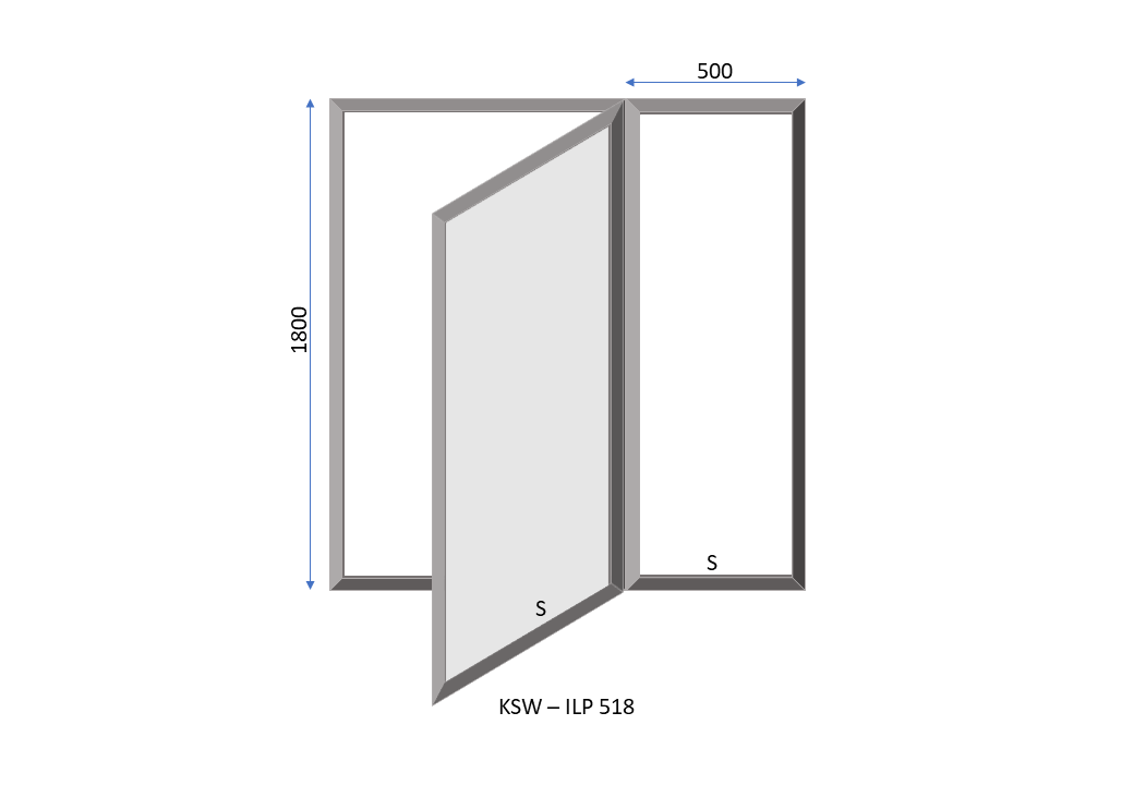 In-Line Shower Panel 500 x 1800