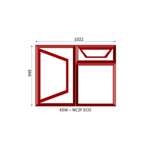 Steel Full Pane Side Hung Window One Openers With Fanlight 1022 x 949