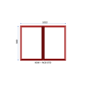 Steel Full Pane Window Fixed 1022 x 949