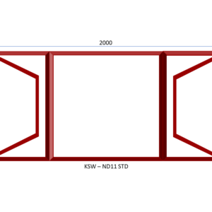 Steel Full Pane Side Hung Window Two Openers 2000 x 1245
