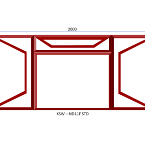 Steel Full Pane Side Hung Window Two Openers With Fanlight 2000 x 1245