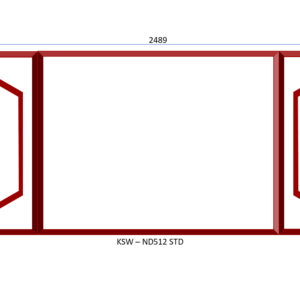 Steel Full Pane Side Hung Window Two Opener 2489 x 1540