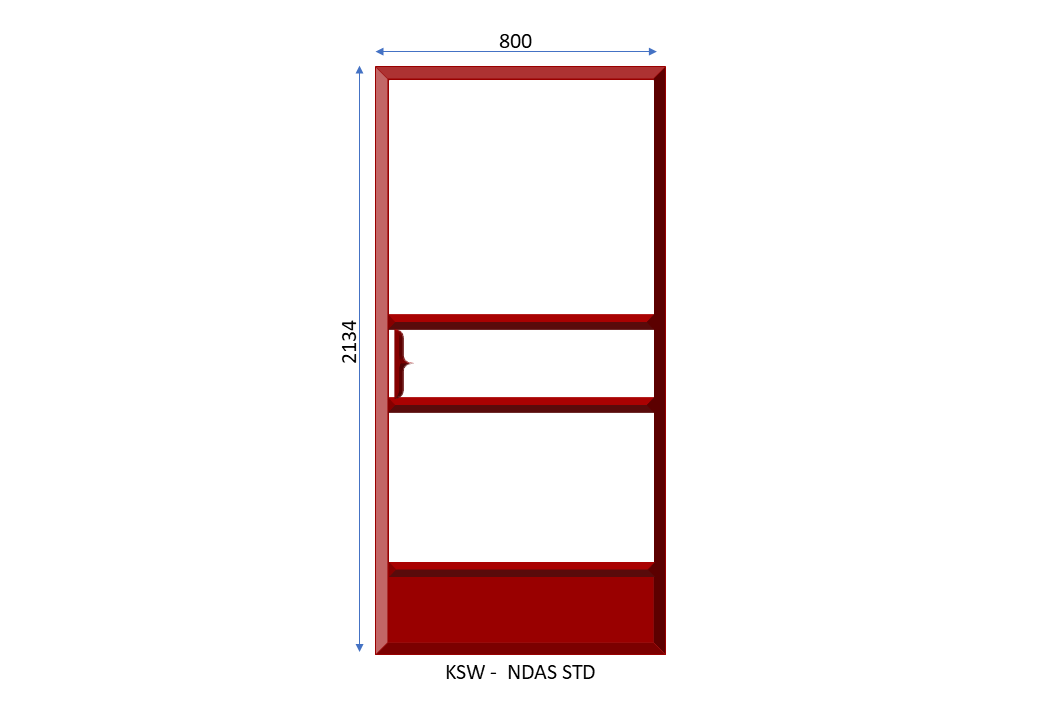 Steel Single Hinge Door 800 x 2134