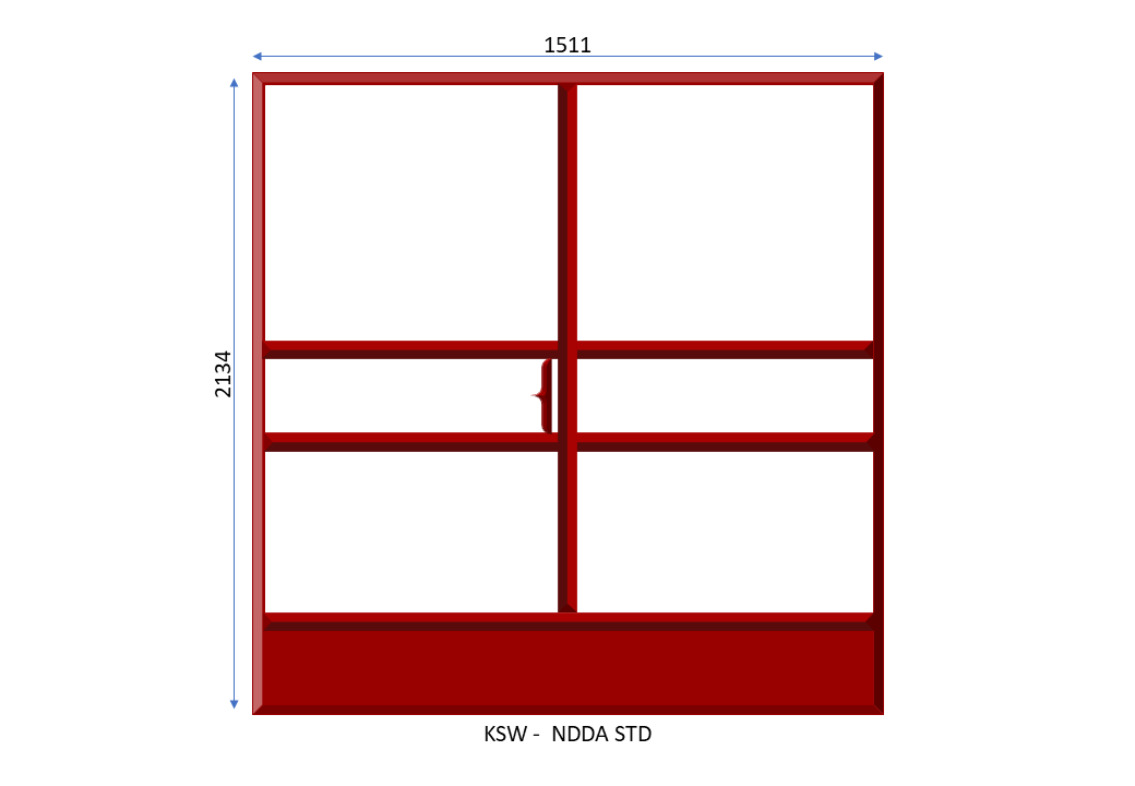 Steel Double Hinge Door 1511 x 2134