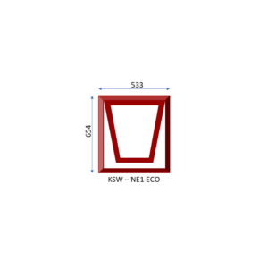 Steel Full Pane Top Hung Window One Opener 533 x 654