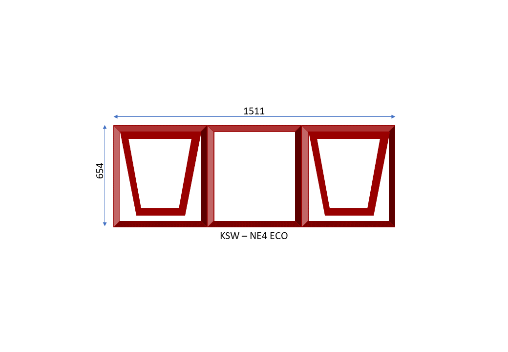 Steel Full Pane Top Hung Window Two Openers 1511 x 654