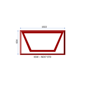 Steel Full Pane Top Hung Window One Opener 1022 x 654