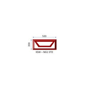 Steel Full Pane Top Hung Window One Opener 533 x 359