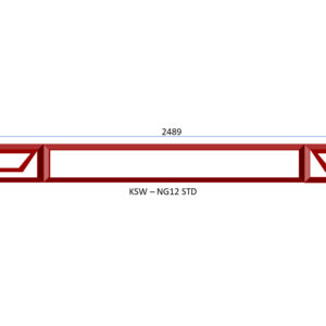 Steel Full Pane Top Hung Window Two Openers 2489 x 359