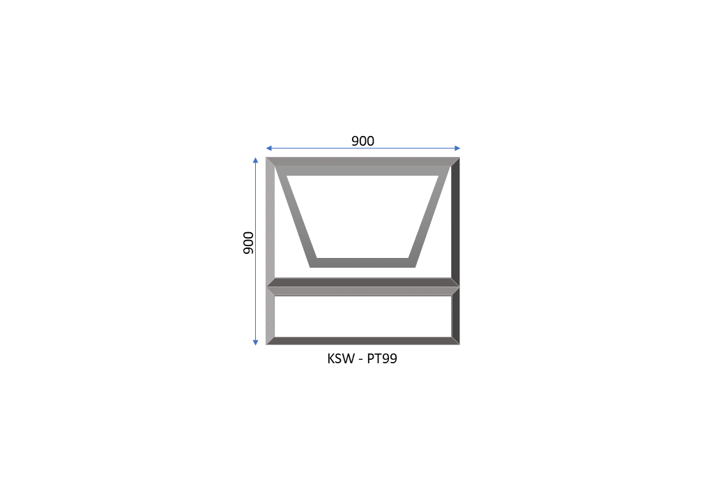 Aluminium PT99 One Vent Window 900 x 900